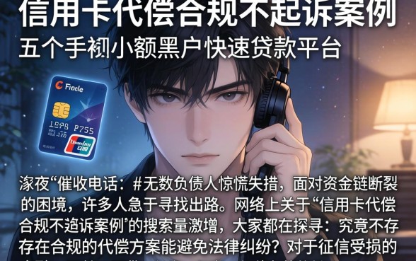 信用卡代偿合规不起诉案例,概括五个手机小额黑户快速贷款平台