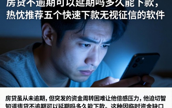 房贷不逾期可以延期吗多久能下款，热忱推荐五个快速下款无视征信的软件