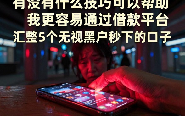 有没有什么技巧可以帮助我更容易通过借款平台，汇整5个无视黑户秒下的口子