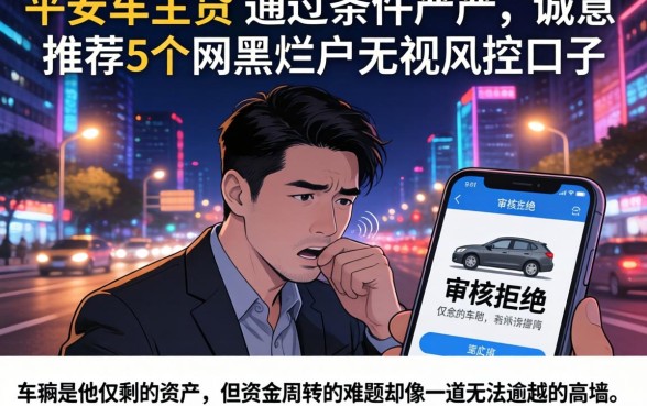 平安车主贷的通过条件严不严，诚意推荐5个网黑烂户无视风控口子