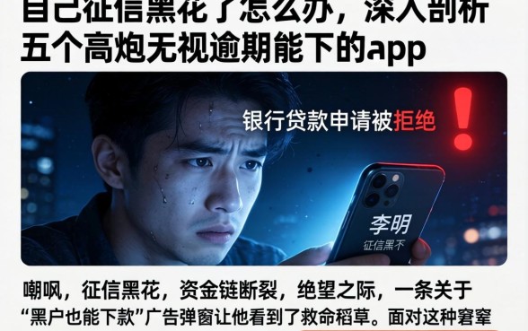 自己征信黑花了怎么办，深入剖析五个高炮无视逾期能下的app