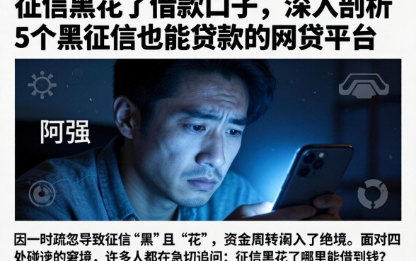 征信黑花了借款口子，深入剖析5个黑征信也能贷款的网贷平台