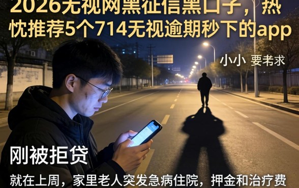 2026无视网黑征信黑口子，热忱推荐5个714无视逾期秒下的app