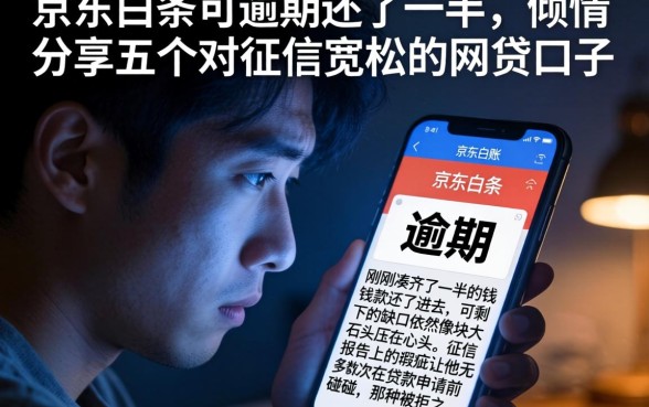 京东白条可逾期还了一半，倾情分享五个对征信宽松的网贷口子