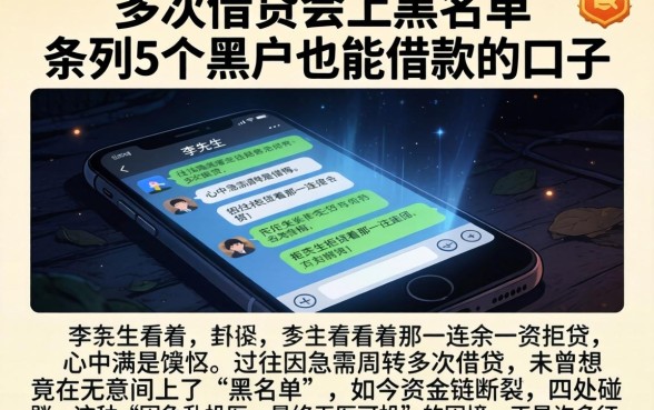 多次借贷会上黑名单，条列5个黑户也能借款的口子