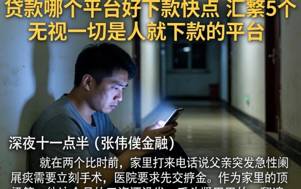 贷款哪个平台好下款快点，汇整5个无视一切是人就下款的平台