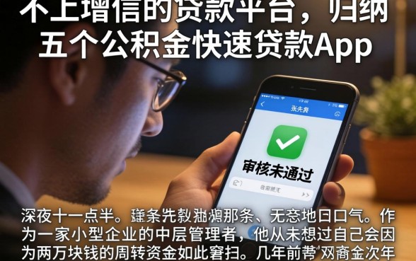 不上增信的贷款平台,归纳五个公积金快速贷款app