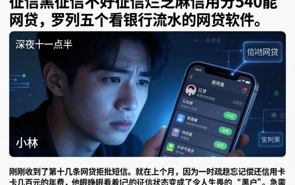 征信黑征信不好征信烂芝麻信用分540能网贷，罗列五个看银行流水的网贷软件