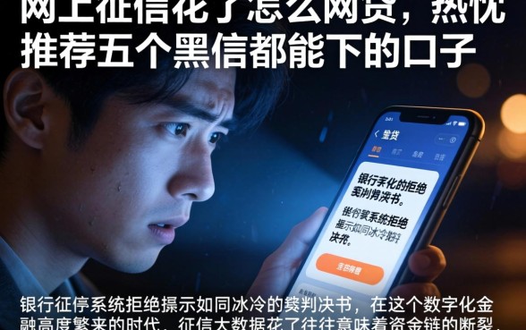 网上征信花了怎么网贷,热忱推荐五个黑户都能下的口子