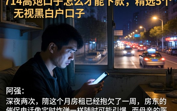 714高炮口子怎么才能下款，精选5个无视黑白户口子