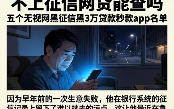 不上征信的网贷能查吗,归纳五个无视网黑征信黑3万贷款秒款app名单