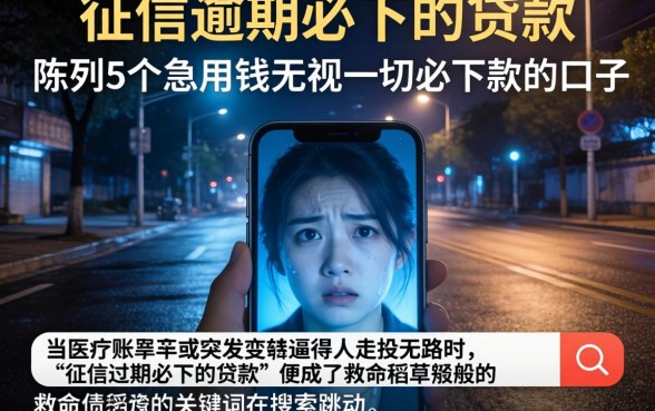 征信逾期必下的贷款，陈列5个急用钱无视一切必下款的口子