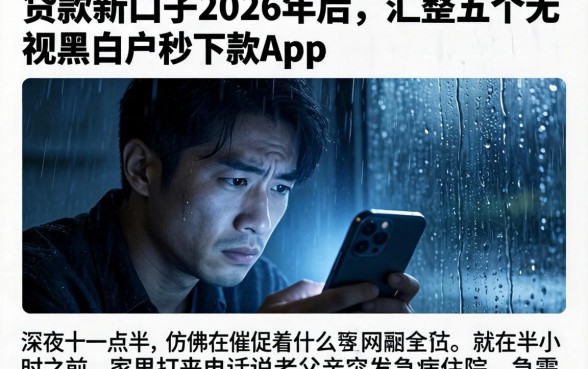 贷款新口子2026年后，汇整五个无视黑白户秒下款app