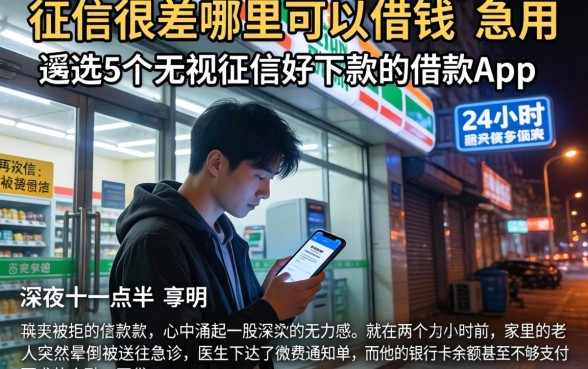 征信很差哪里可以借钱 急用，遴选5个无视征信好下款的借款app