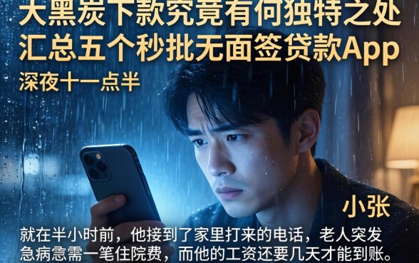 大黑炭下款究竟有何独特之处,汇总五个秒批无面签贷款app