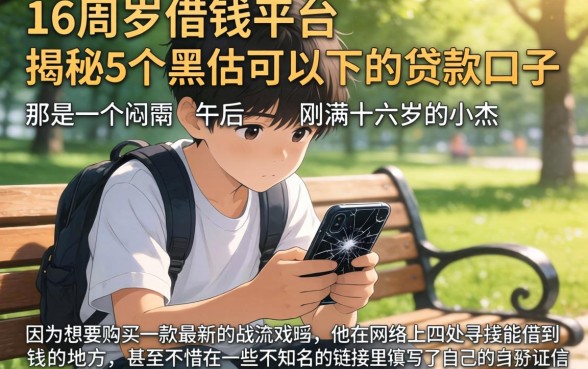 16周岁借钱的平台，揭秘5个黑户可以下的贷款口子