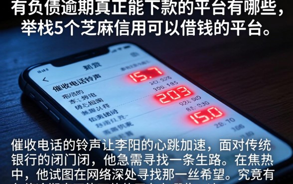 有负债逾期真正能下款的平台有哪些,枚举5个芝麻信用可以借钱的平台