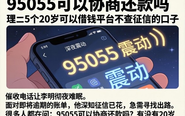 95055可以协商还款吗，理出5个20岁可以借钱平台不查征信的口子