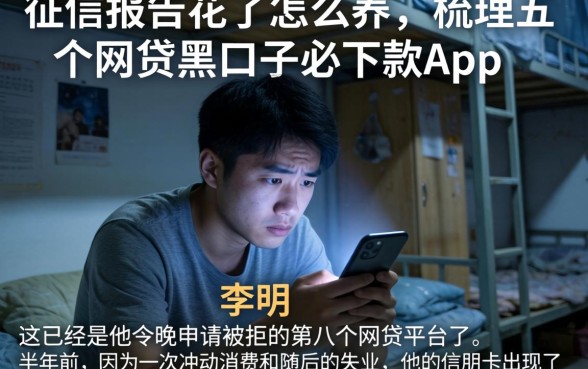 征信报告花了怎么养,梳理五个网贷黑口子必下款app
