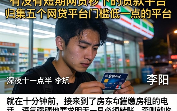 有没有短期网贷秒下的贷款平台，归集五个网贷平台门槛低一点的平台