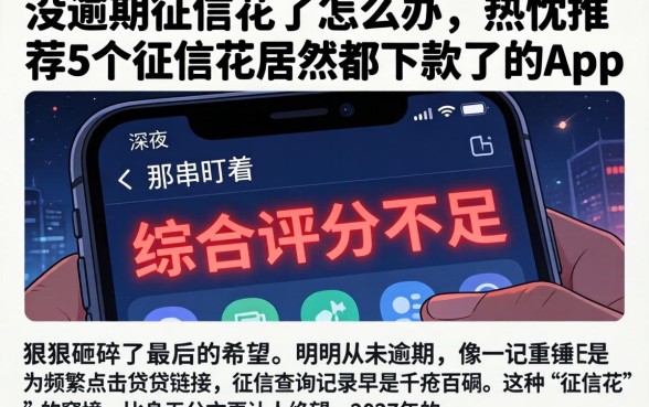 没逾期征信花了怎么办，热忱推荐5个征信花居然都下款了的app
