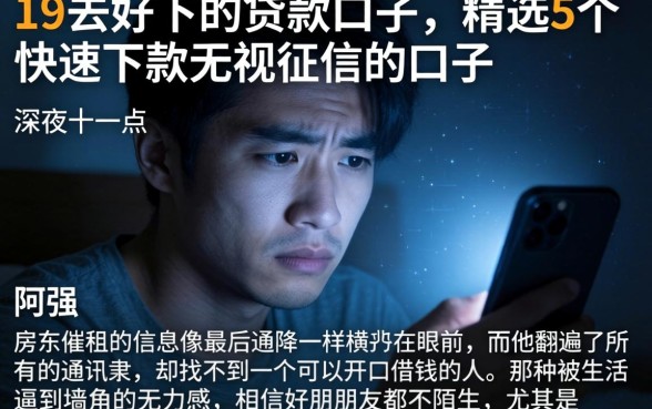 19去好下的贷款口子，精选5个快速下款无视征信的口子