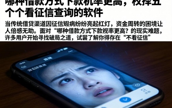 哪种借款方式下款几率更高，枚举五个不看征信查询的软件