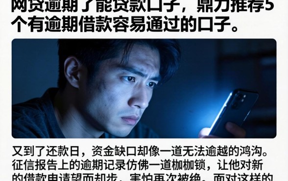 网贷逾期了能贷款口子,鼎力推荐5个有逾期借款容易通过的口子