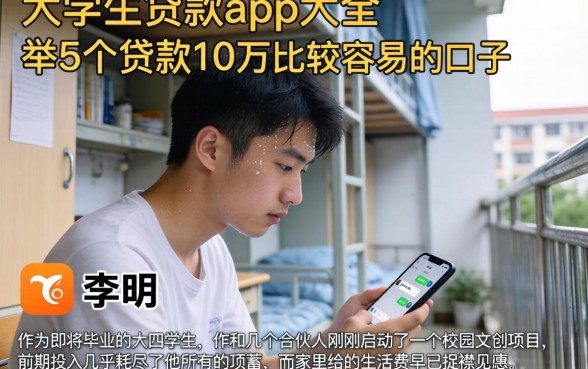 大学生贷款app大全,枚举5个贷款10万比较容易的口子
