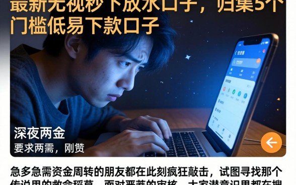 最新无视秒下放水口子，归集5个门槛低易下款口子