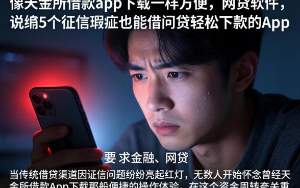像天金所借款app下载一样方便的网贷软件,详尽说明5个征信瑕疵也能借网贷轻松下款的app