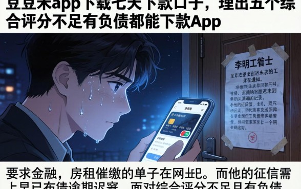 豆豆米app下载七天的下款口子，理出五个综合评分不足有负债都能下款app