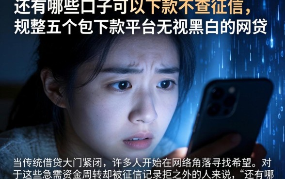 还有哪些口子可以下款不查征信,规整五个包下款平台无视黑白的网贷