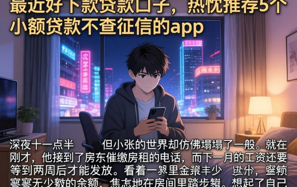 最近好下款的贷款口子，热忱推荐5个小额贷款不查征信的app