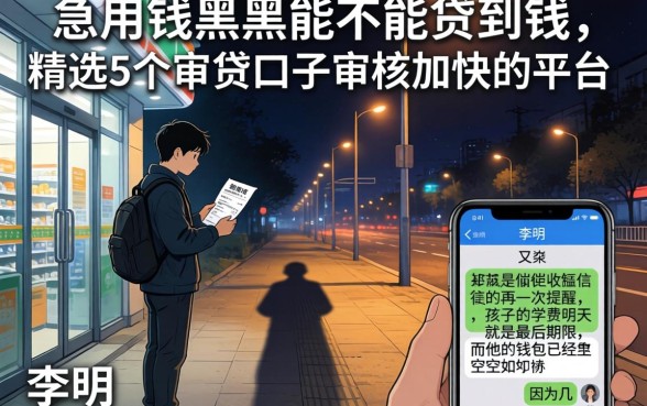 急用钱黑户能不能贷到钱,精选5个审贷口子审核加快的平台