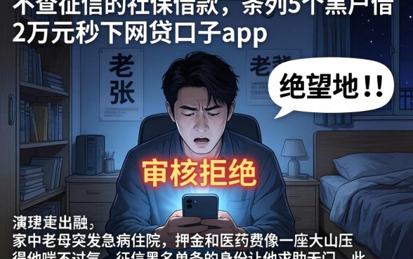 不查征信的社保借款，条列5个黑户借2万元秒下网贷口子app