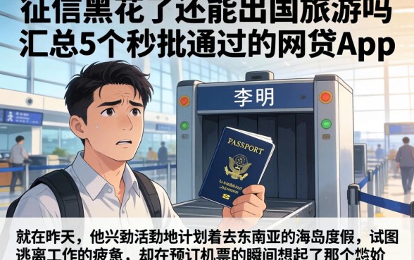征信黑花了还能出国旅游吗，汇总5个秒批通过的网贷app