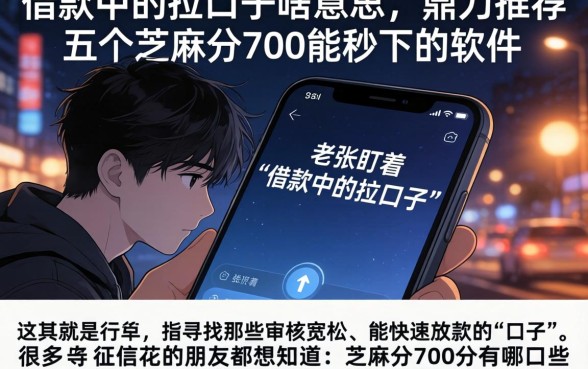 借款中的拉口子啥意思，鼎力推荐五个芝麻分700能秒下的软件
