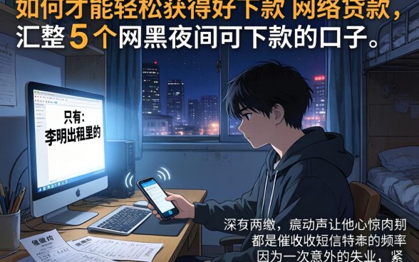 如何才能轻松获得好下款的网络贷款,汇整5个网黑夜间可下款的口子