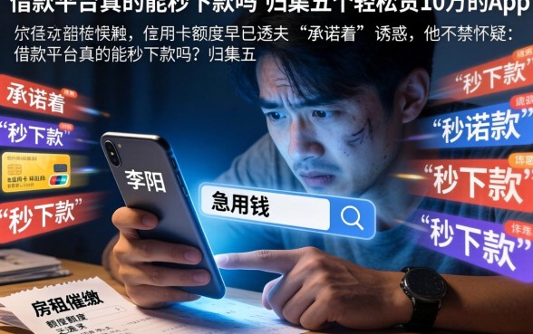 借款平台真的能秒下款吗，归集五个轻松贷10万的app