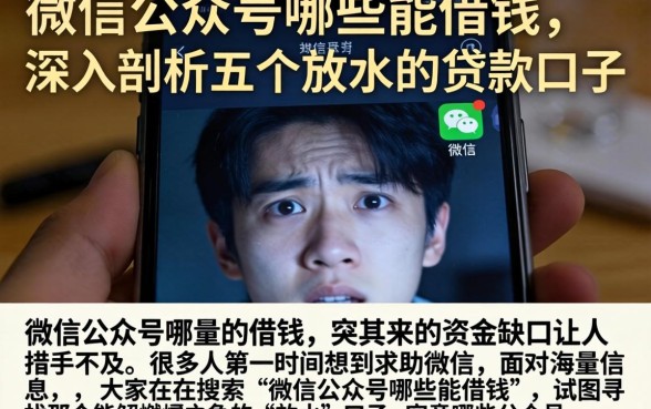 微信公众号哪些能借钱，深入剖析五个放水的贷款口子