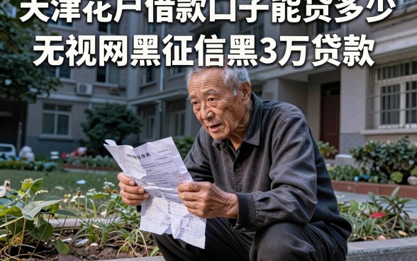 天津花户借款口子能贷多少，揭秘五个无视网黑征信黑3万贷款