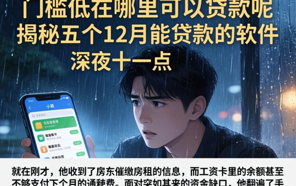 门槛低在哪里可以贷款呢，揭秘五个12月能贷款的软件
