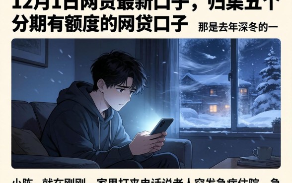 12月1日网贷最新口子,归集五个分期有额度的网贷口子