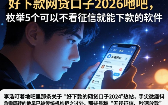 好下款的网贷口子2026贴吧，枚举5个可以不看征信就能下款的软件