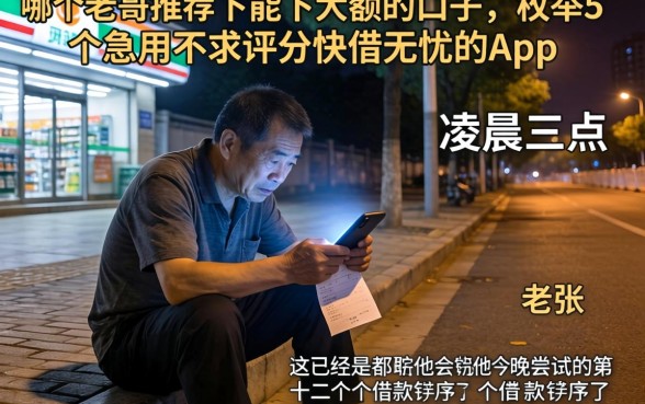 哪个老哥推荐下能下大额的口子,枚举5个急用不求评分快借无忧的app
