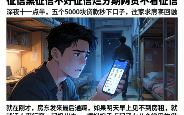 征信黑征信不好征信烂分期网贷不看征信，详细阐述五个5000块贷款秒下口子
