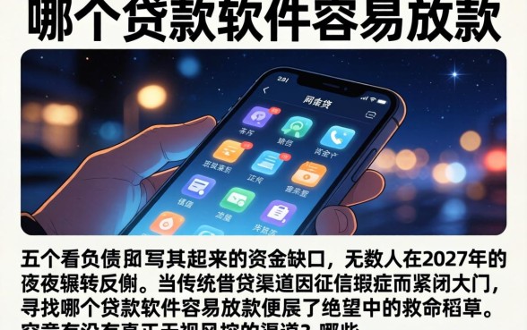 哪个贷款软件容易放款，详细阐述五个不看负债和征信的平台
