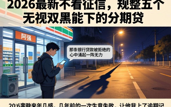 2026最新不看征信，规整五个无视双黑能下的分期贷