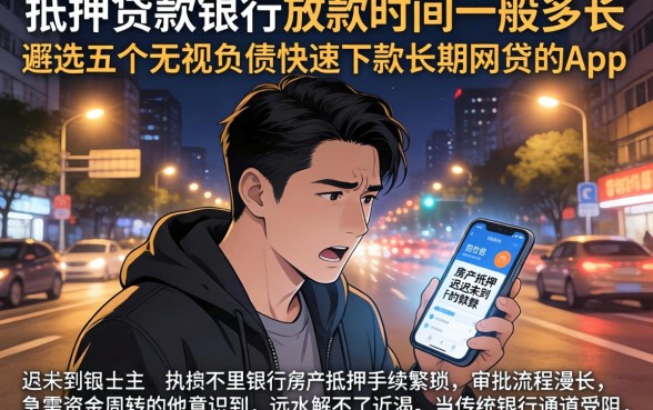 抵押贷款银行放款时间一般多长，遴选五个无视负债快速下款长期网贷的app